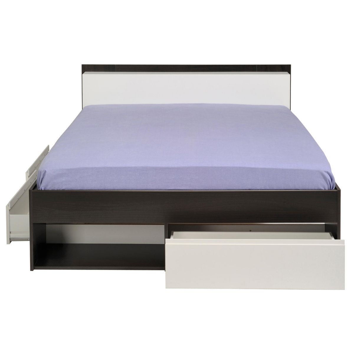 Lit double adulte 160x200 cm avec rangements BOOST