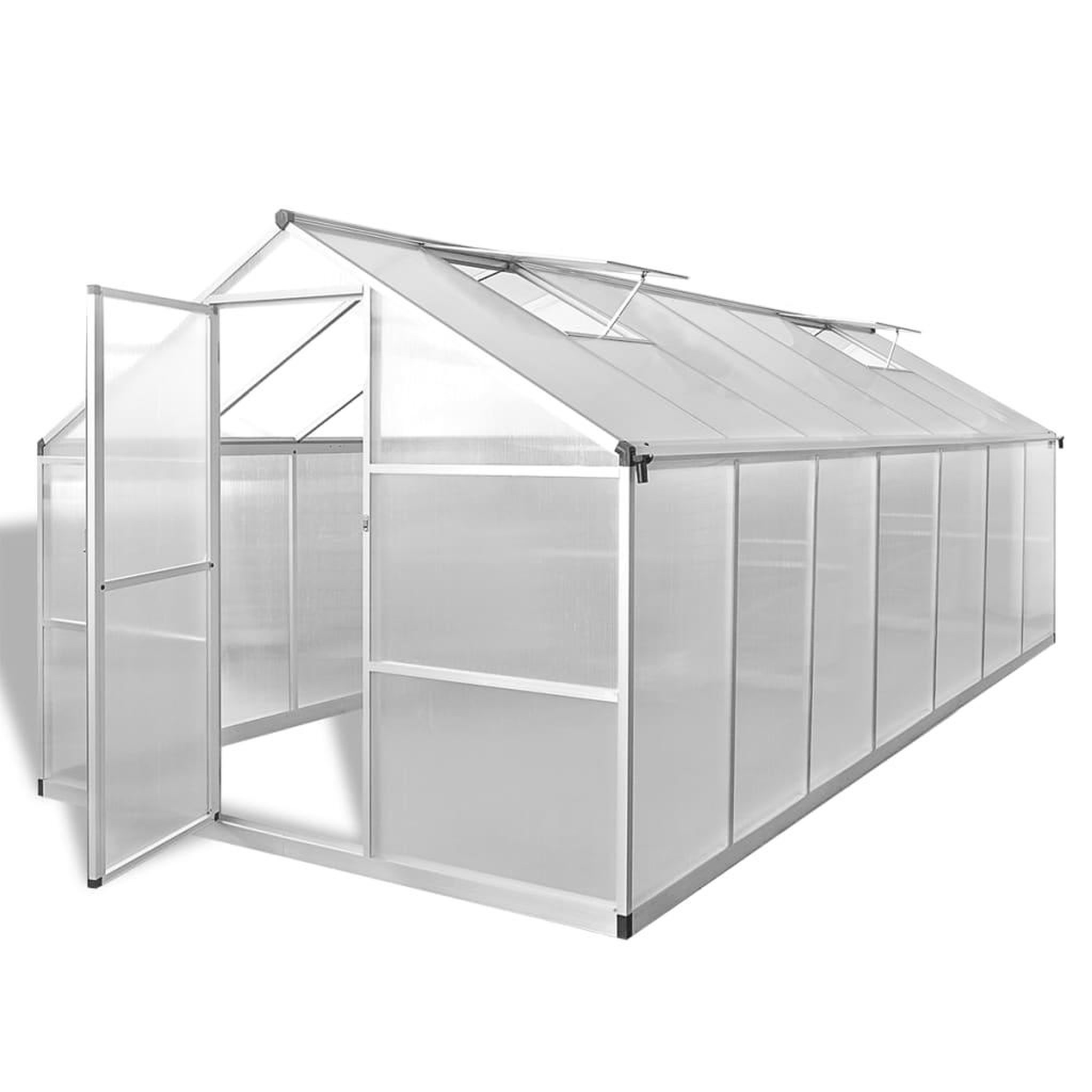 Voir la diapositive 1 : VIDAXL Serre Aluminium renforce 10,53 m^2