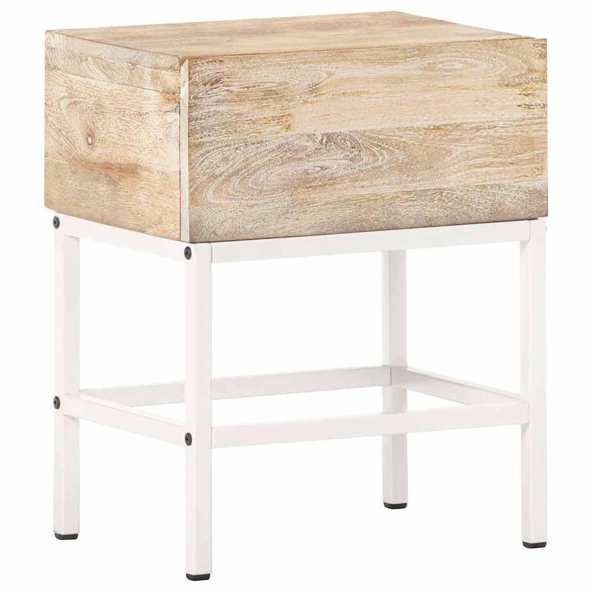 Voir la diapositive 1 : VIDAXL Table de chevet 40x30x50 cm bois de manguier massif