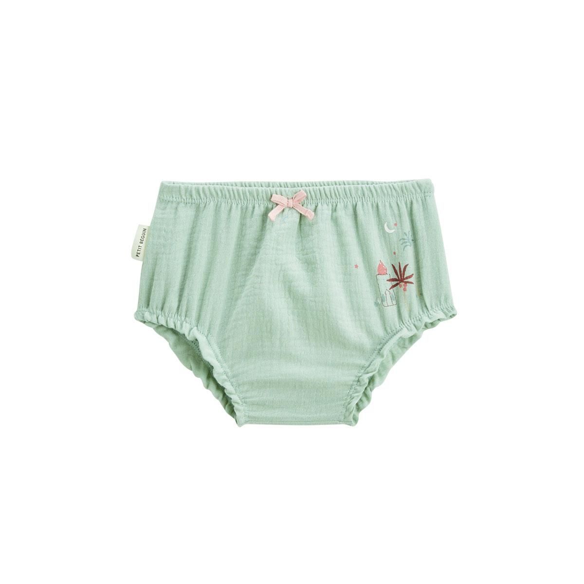 Petit Béguin Lot de 2 bloomers bébé en gaze de coton Arya