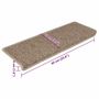 Voir la diapositive 6 : VIDAXL Tapis d'escalier autocollants 15 pcs 65x21x4 cm Sable