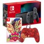 NINTENDO Console Nintendo Switch Joy-Con Gris + Pokémon Bouclier + Manette Filaire Salamèche Nintendo Switch