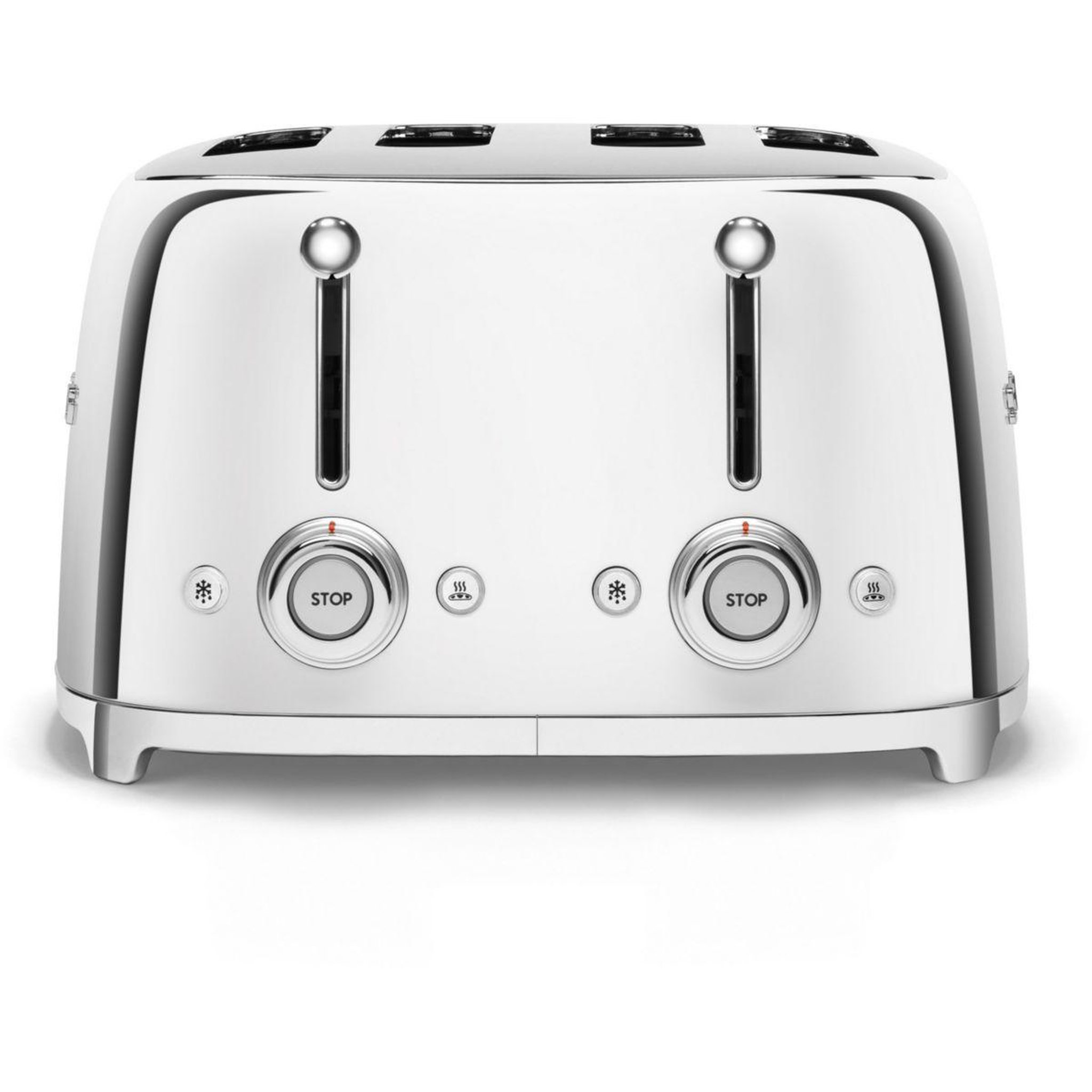 Voir la diapositive 4 : SMEG Grille-pain tsf03sseu toaster 4 tranches chrome