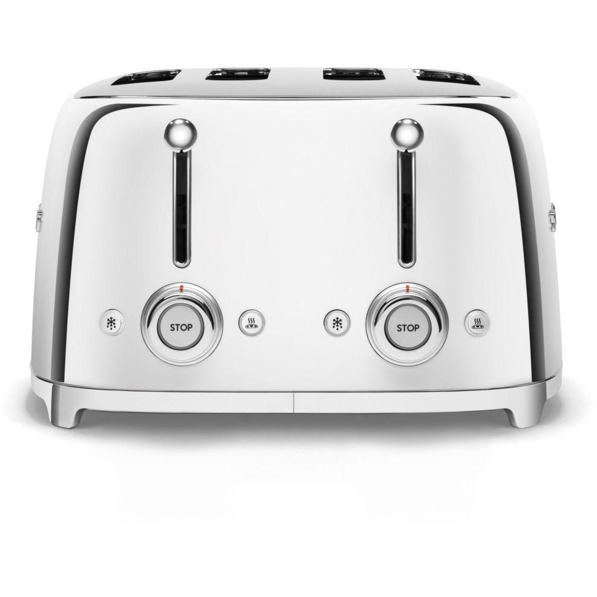 SMEG Grille-pain TSF03SSEU Toaster 4 tranches Chrome