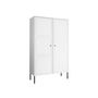 Voir la diapositive 1 : BEST MOBILIER Lavaggi - buffet haut - blanc - 166 cm