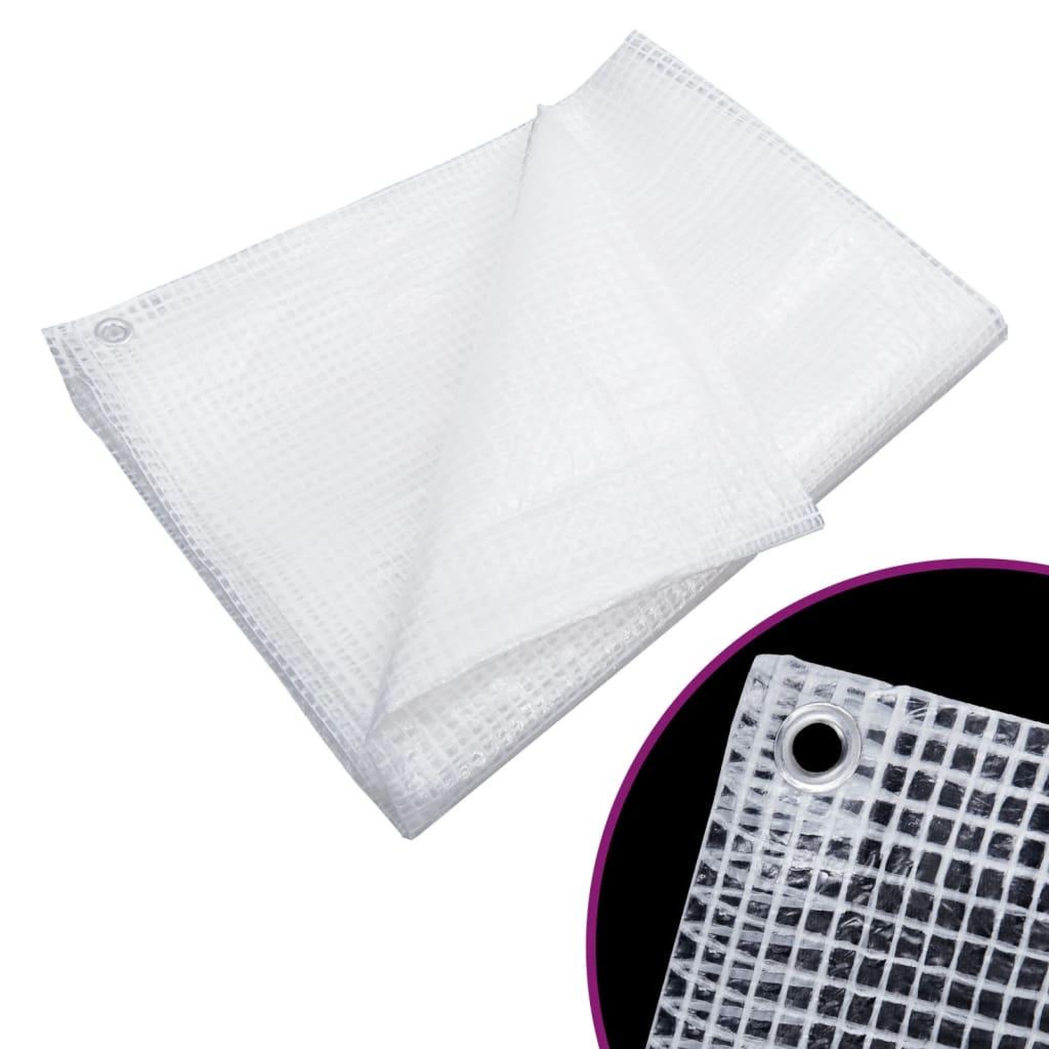 VIDAXL Bache de gaze 140 g/m² 8x12 m Blanc