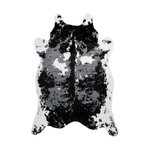 Paris Prix Tapis Imitation Peau de Vache  Desert  160x230cm Noir & Blanc