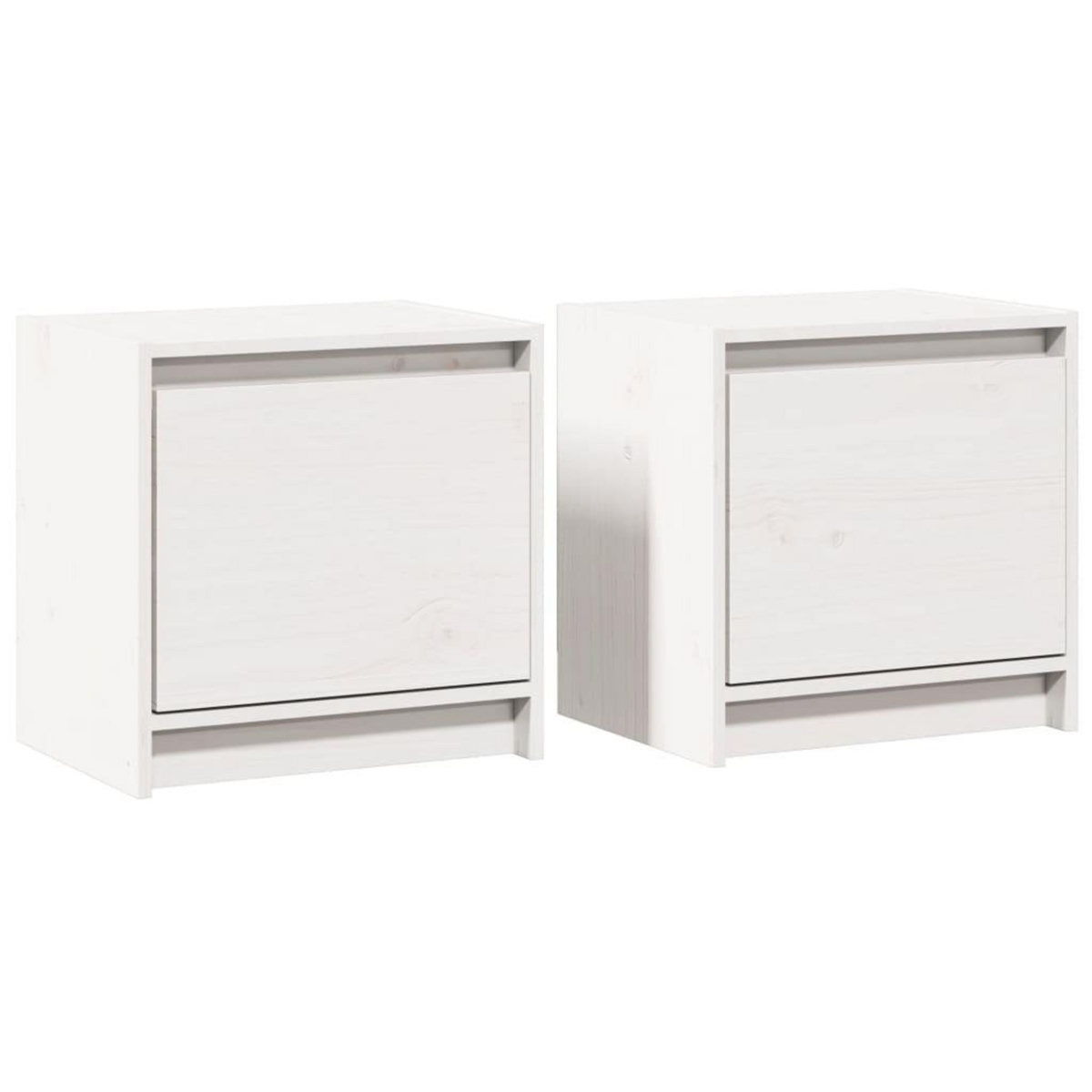 VIDAXL Tables de chevet 2 pcs Blanc 40x30,5x40 cm Bois de pin massif