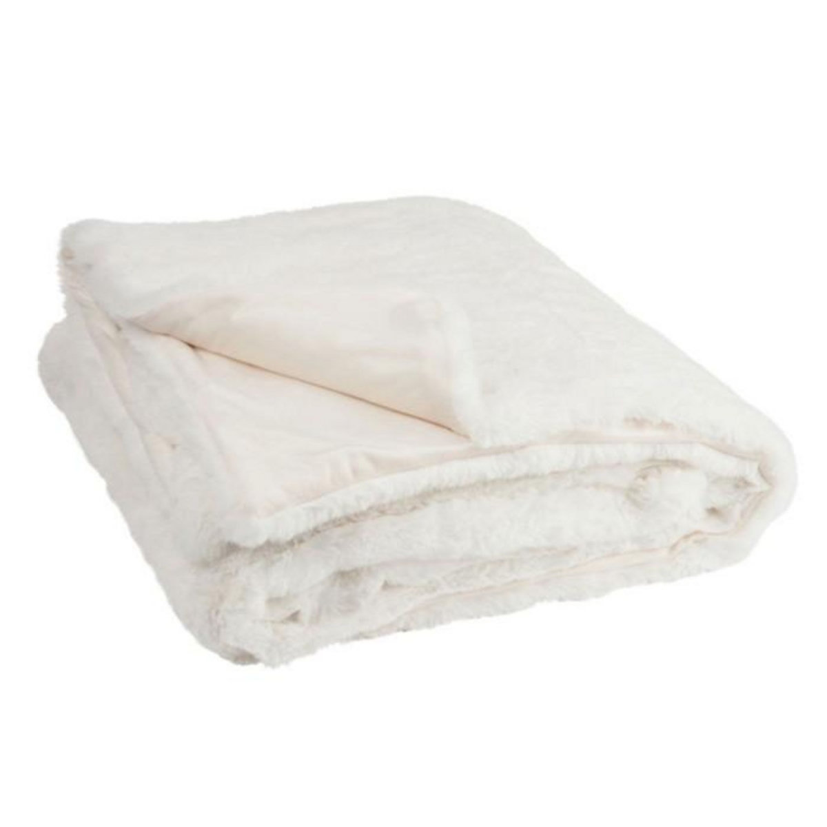 Paris Prix Plaid Imitation Fourrure  Cutie  130x180cm Blanc