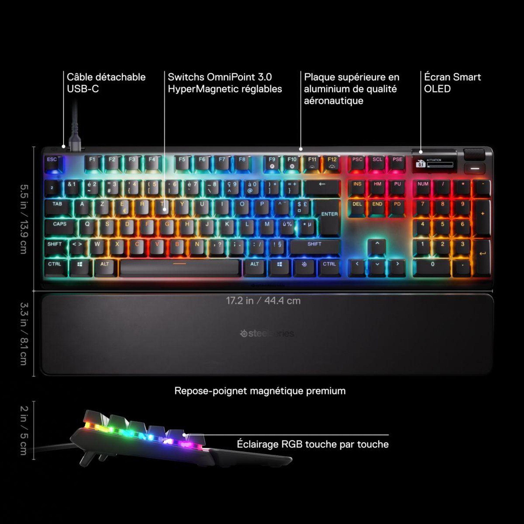 Voir la diapositive 5 : STEEL SERIES Clavier gamer apex pro gen 3 - fr