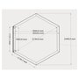 Habrita Habillage bois hexagonal pour spas et piscines gonflables - 2,35xl1,84x0,71m