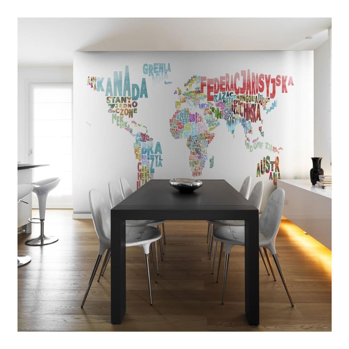 Paris Prix Papier Peint  Carte Monde en Français