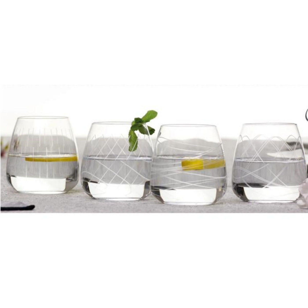 SECRET DE GOURMET Lot de 4 Gobelets Bas  Talia  40cl Transparent