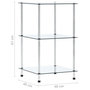Voir la diapositive 5 : VIDAXL Etagere 3 niveaux Transparent 40x40x67 cm Verre trempe