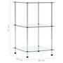 Voir la diapositive 5 : VIDAXL Etagere 3 niveaux Transparent 40x40x67 cm Verre trempe
