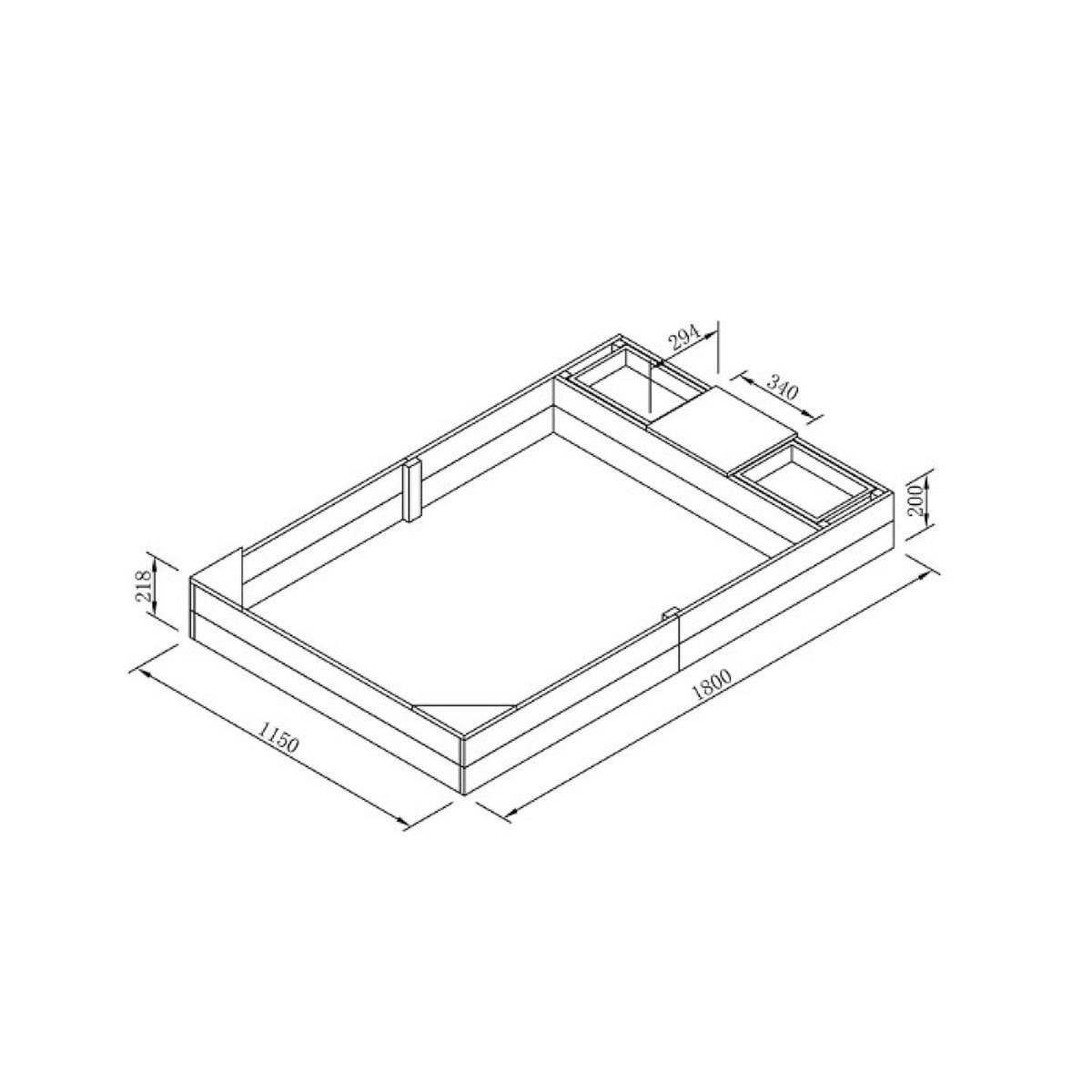 Axi House Bac à sable Kelly bacs+banc gris-marron