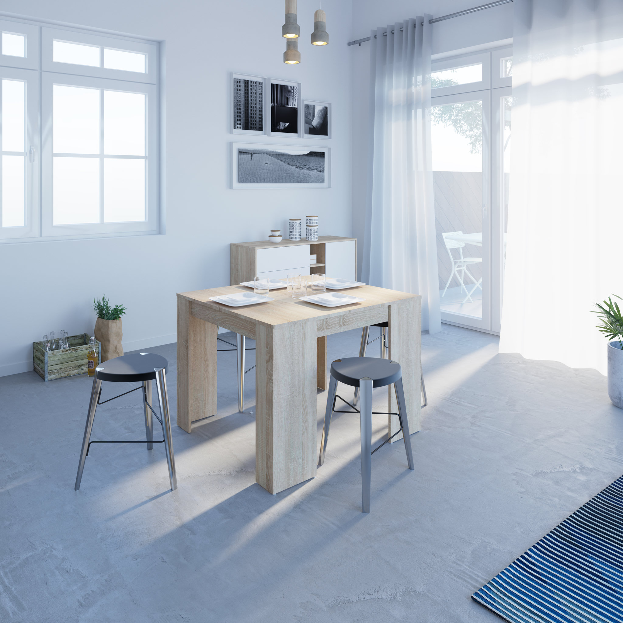 Voir la diapositive 6 : Table console extensible SOBRIO