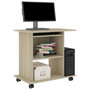 Voir la diapositive 3 : VIDAXL Bureau d'ordinateur Chene sonoma 80x50x75 cm Bois d'ingenierie