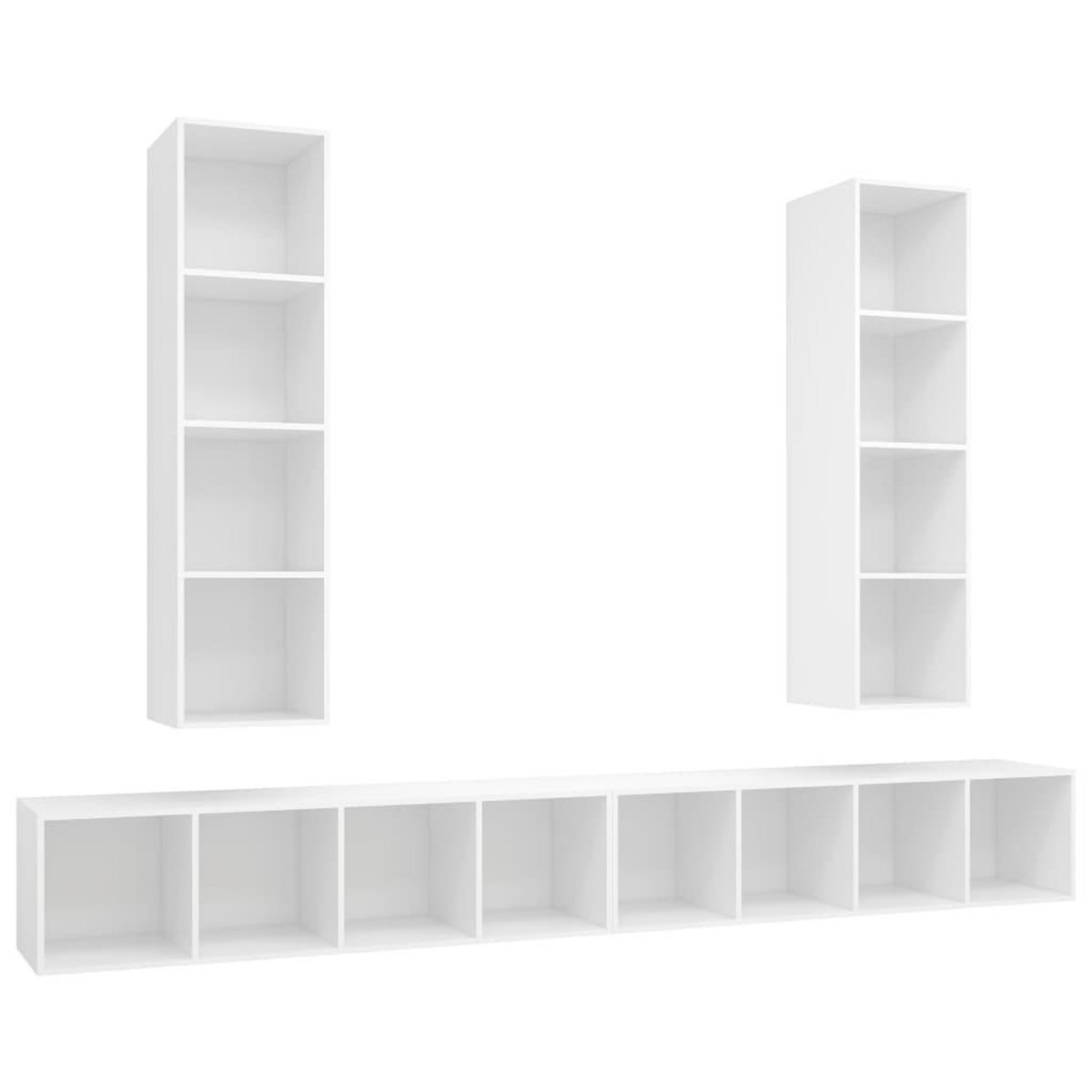 VIDAXL Meubles TV muraux 4 pcs Blanc Bois d'ingenierie