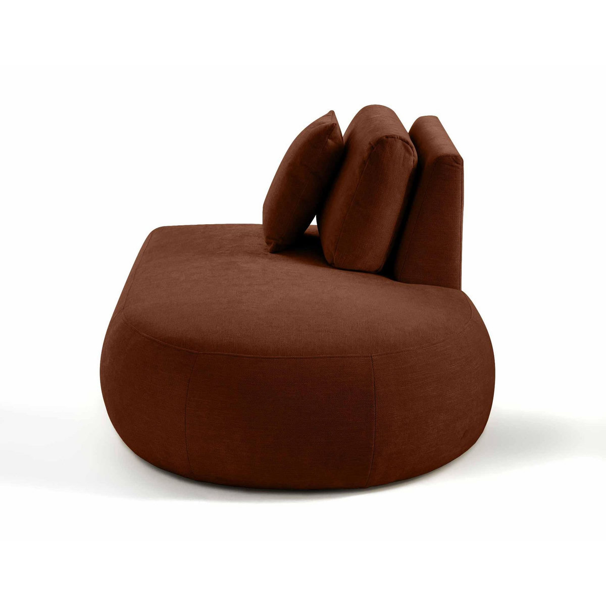 LISA DESIGN Santorini - module d'assise droit - en tissu texturé