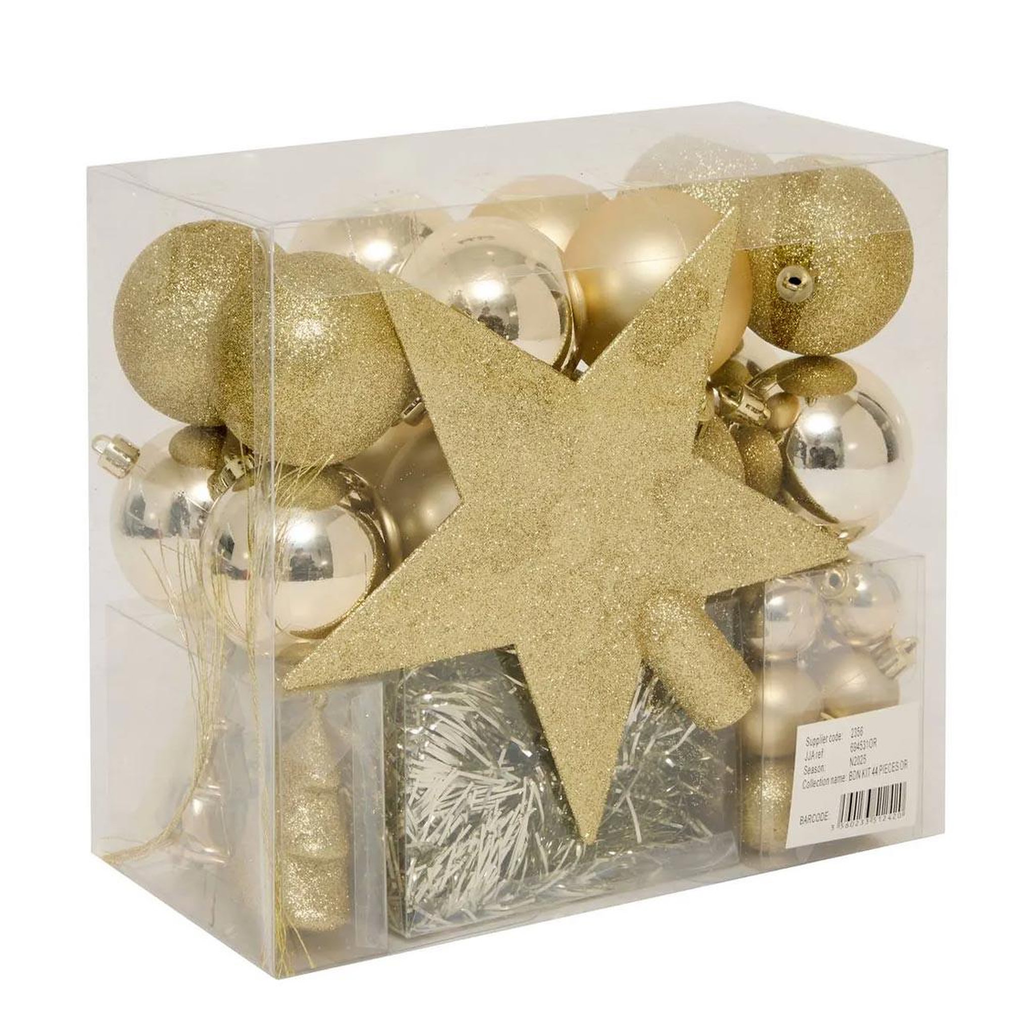 ATMOSPHERA Kit 44 pièces déco de noël   star  24cm doré