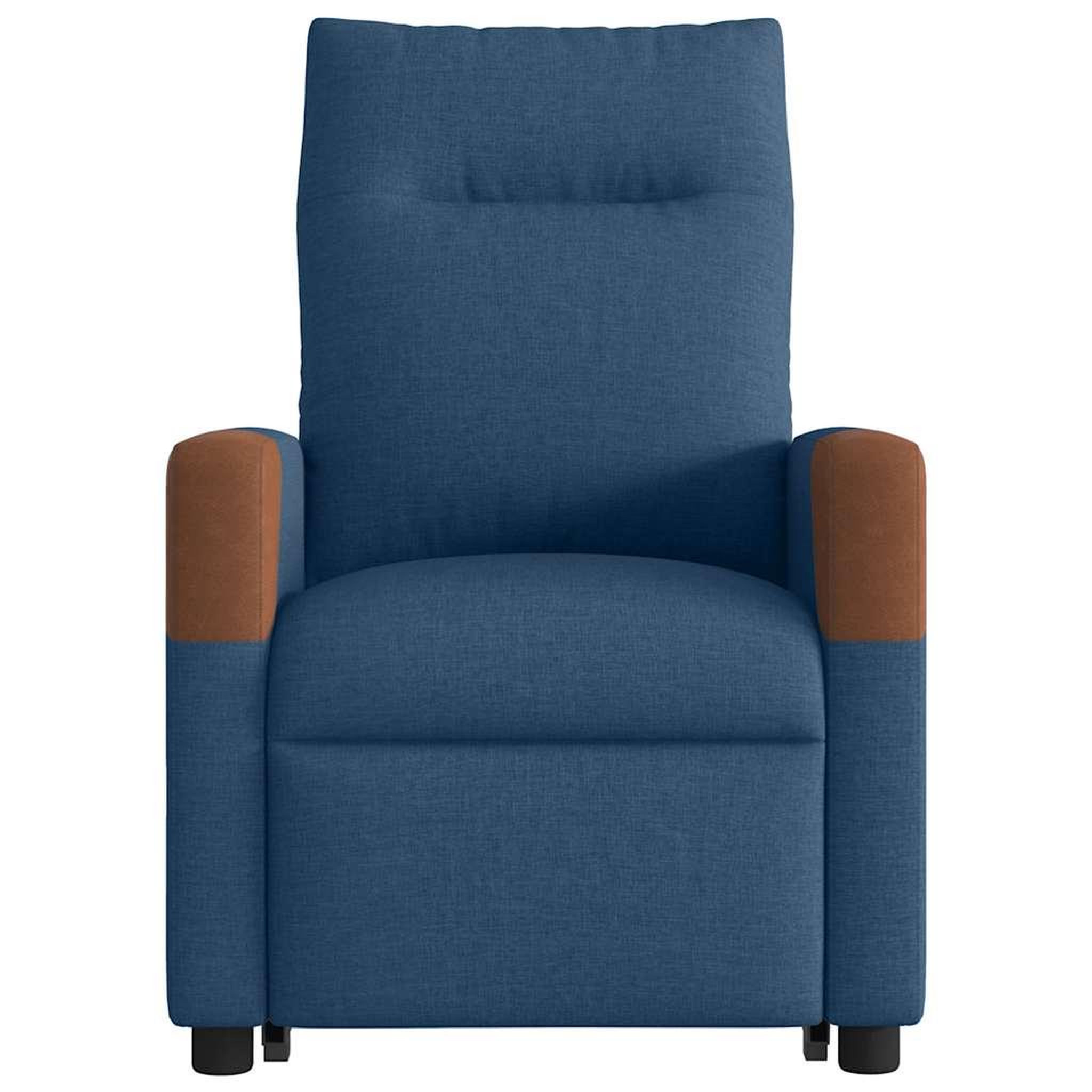 Voir la diapositive 5 : VIDAXL Fauteuil inclinable de massage electrique bleu tissu