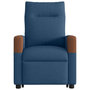 Voir la diapositive 5 : VIDAXL Fauteuil inclinable de massage electrique bleu tissu