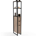 ID MARKET Meuble WC 3 portes DETROIT design industriel avec étagères