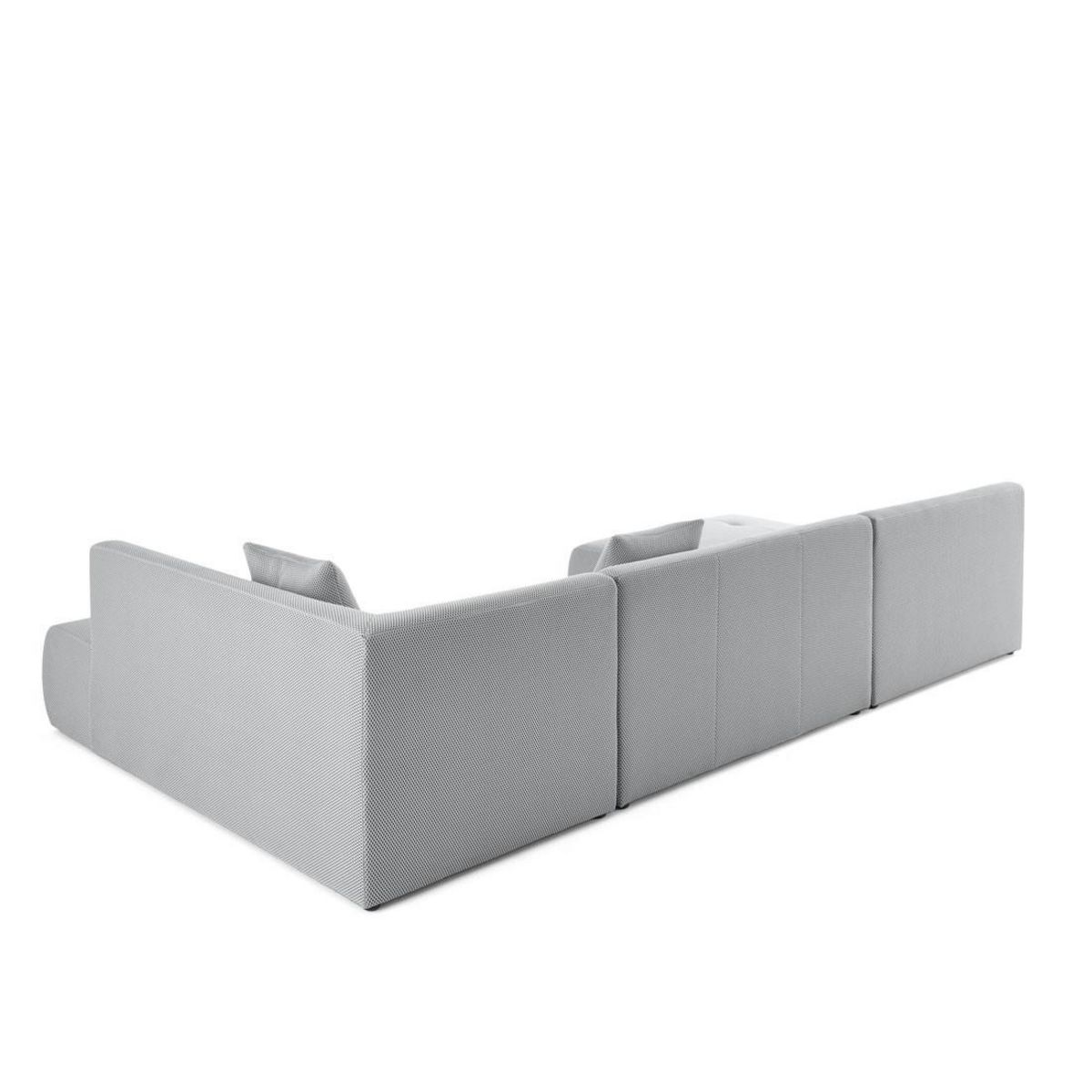 LISA DESIGN Onyx - canapé panoramique d'angle droit - 7 places - en tissu mailles 3d