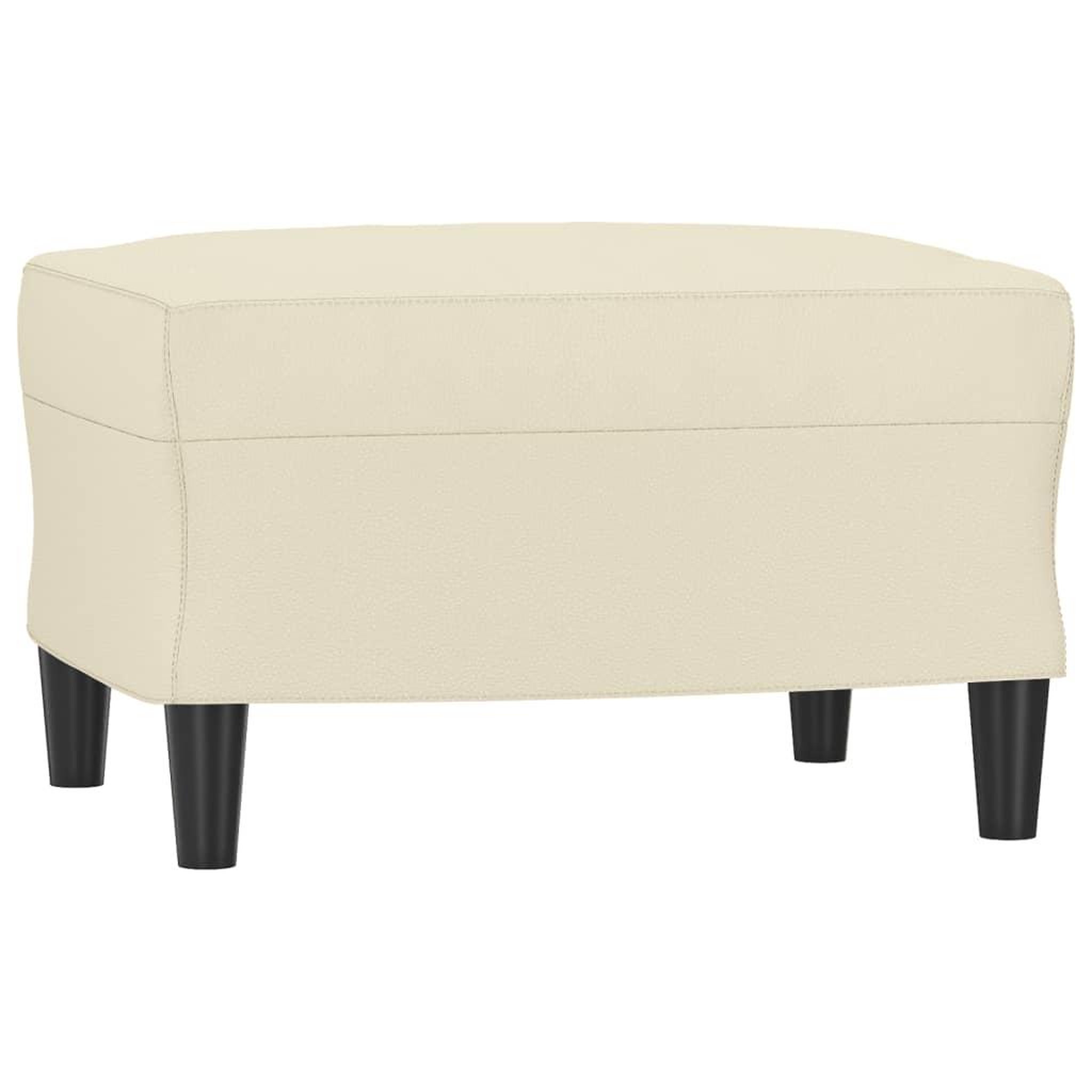 Voir la diapositive 5 : VIDAXL Ensemble de canapes 3 pcs avec coussins creme similicuir
