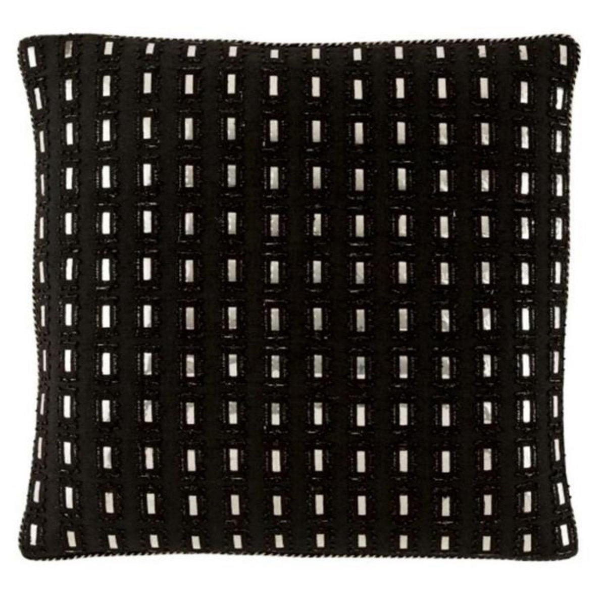 Paris Prix Coussin Déco  Miroir Rectangulaire  45x45cm Noir