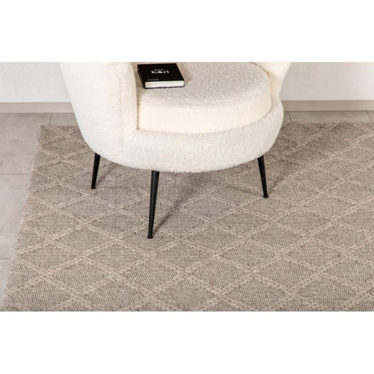 Paris Prix Tapis Déco en Laine  Cloudy  160x230cm Beige