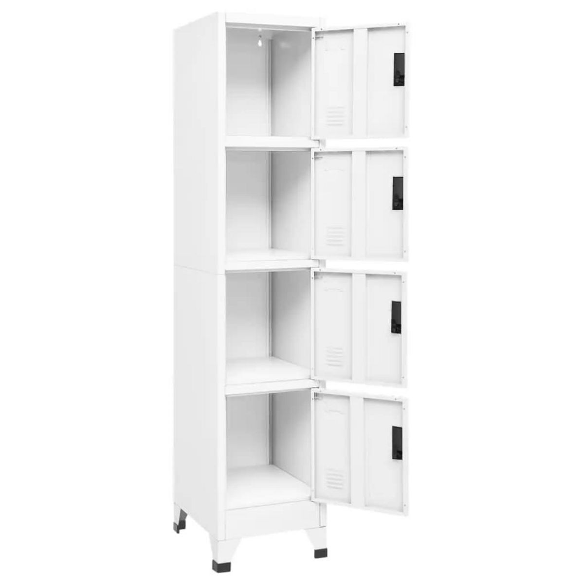VIDAXL Armoire a casiers Blanc 38x45x180 cm Acier