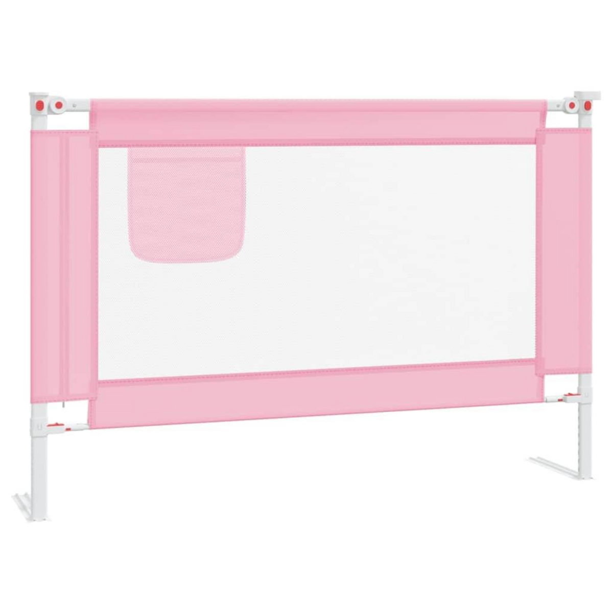 VIDAXL Barriere de securite de lit d'enfant Rose 100x25 cm Tissu
