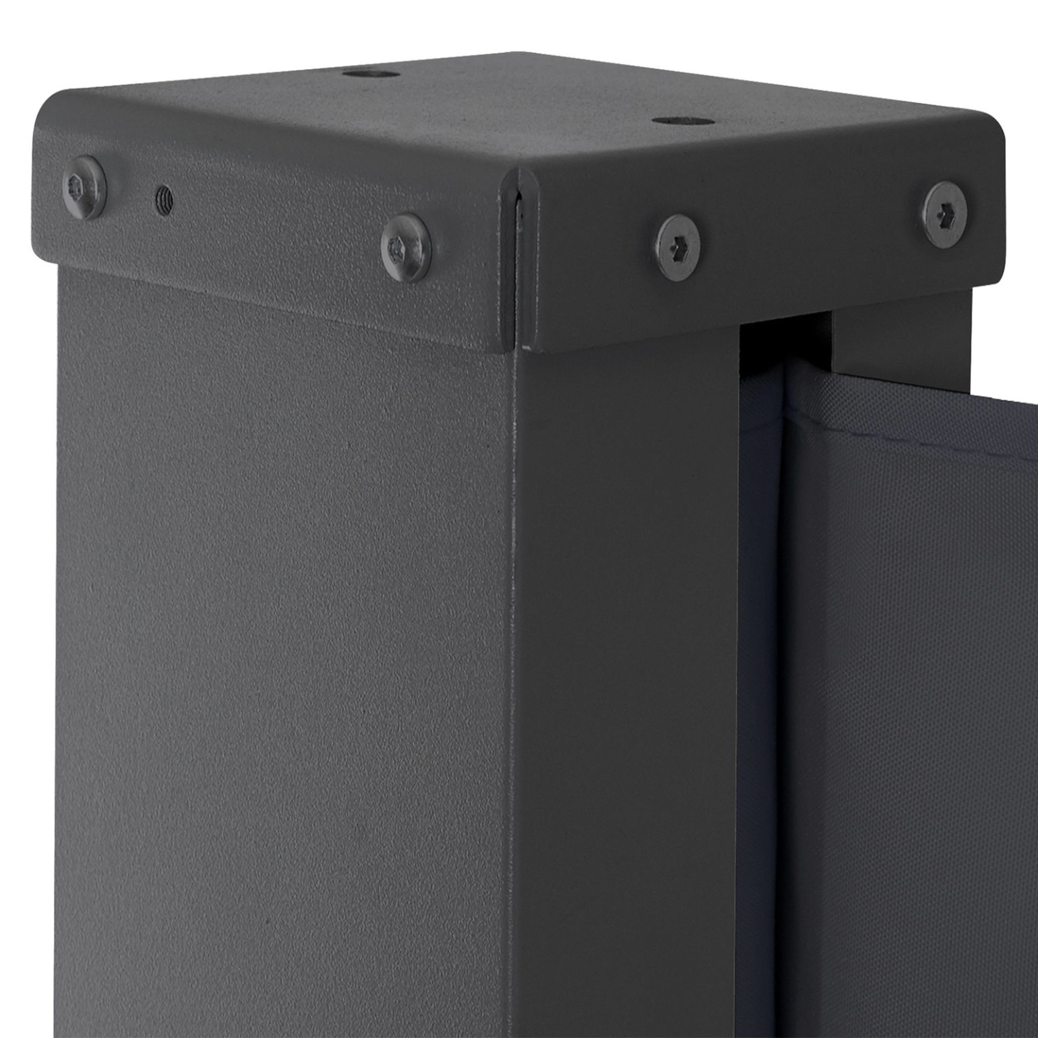 Voir la diapositive 3 : ID MARKET Paravent extérieur rétractable 160 x 400 cm gris anthracite store latéral