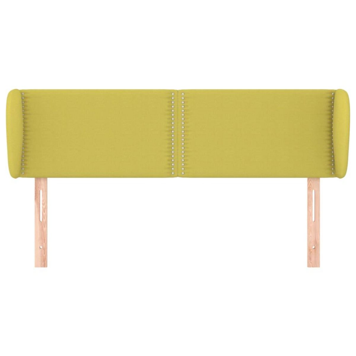 VIDAXL Tete de lit avec oreilles Vert 147x23x78/88 cm Tissu