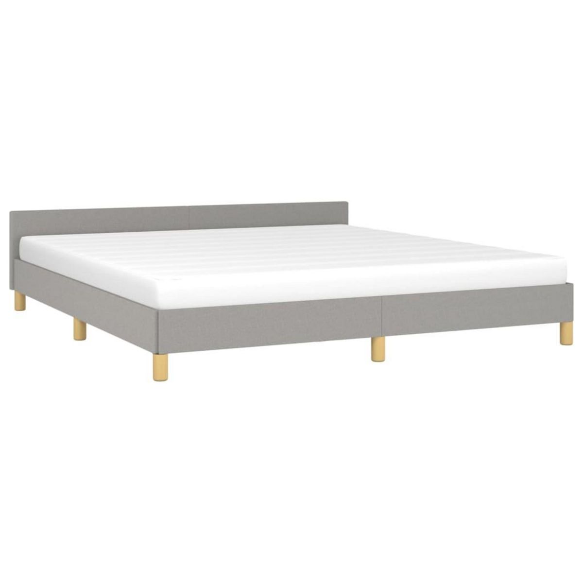 VIDAXL Cadre de lit sans matelas gris clair 180x200 cm tissu
