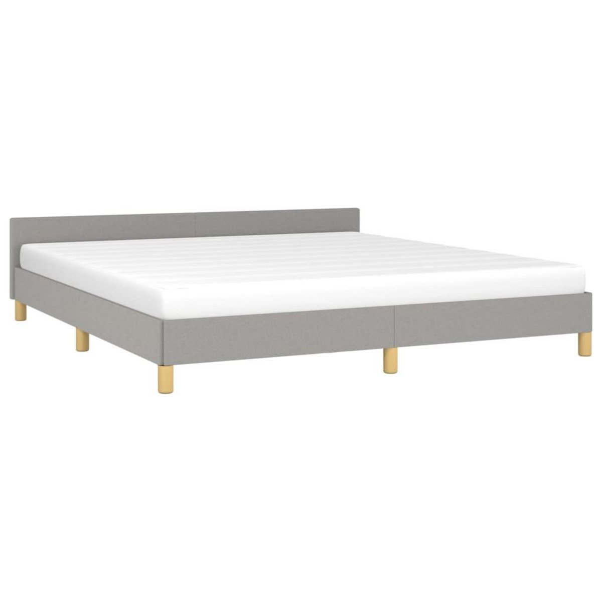 VIDAXL Cadre de lit sans matelas gris clair 180x200 cm tissu