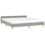 Voir la diapositive 3 : VIDAXL Cadre de lit sans matelas gris clair 180x200 cm tissu