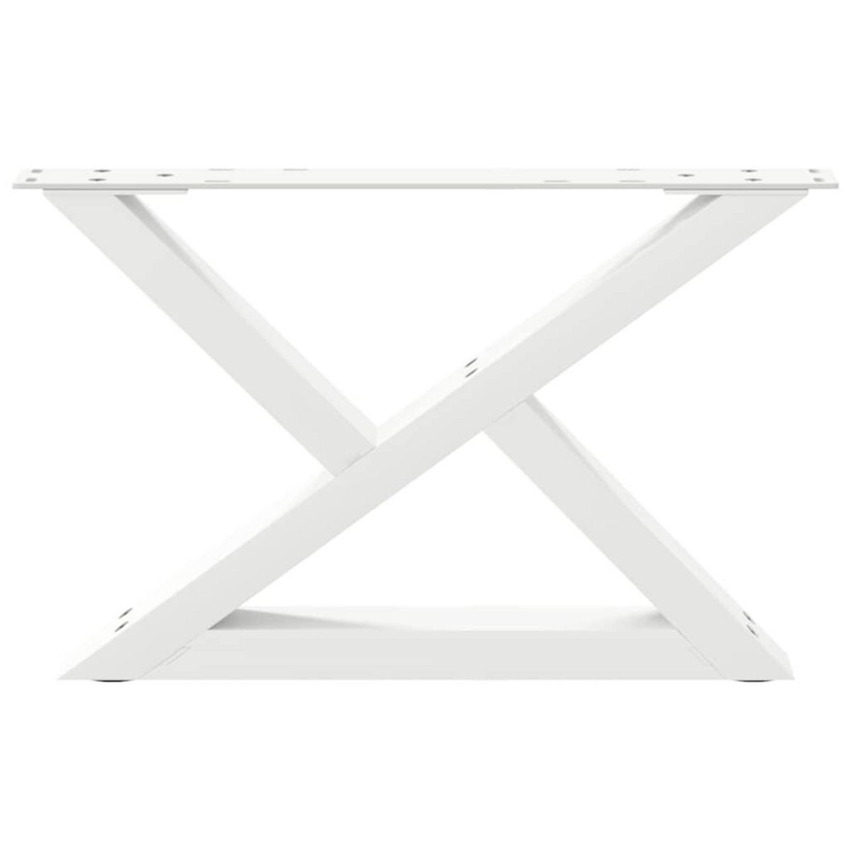 VIDAXL Pieds de table basse 2 pcs blanc 60x(30-31,3) cm acier