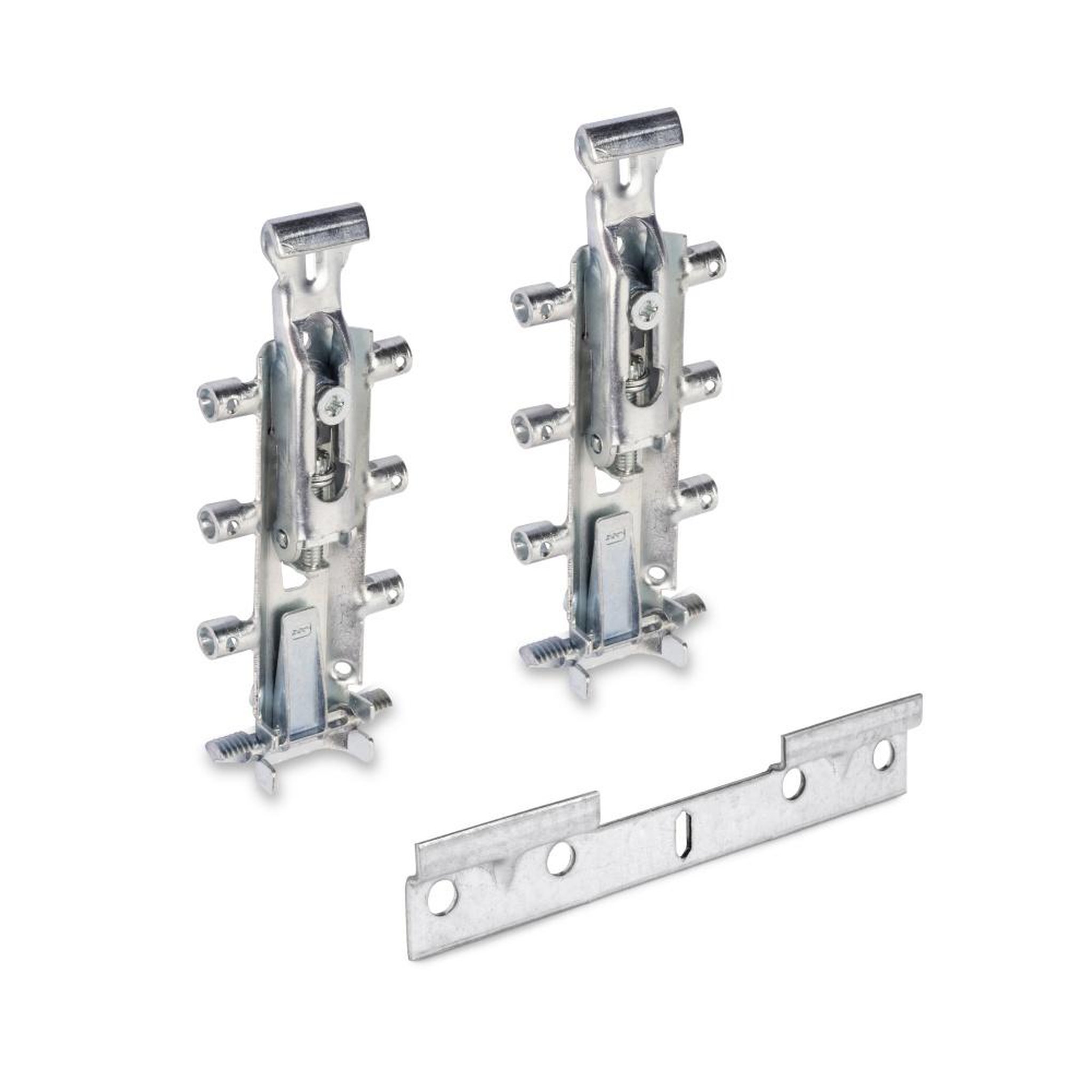 EMUCA SRL Kit de ferrures de suspensions invisibles pour meubles hauts Levelup 3 avec plaque -  acier -  zingué
