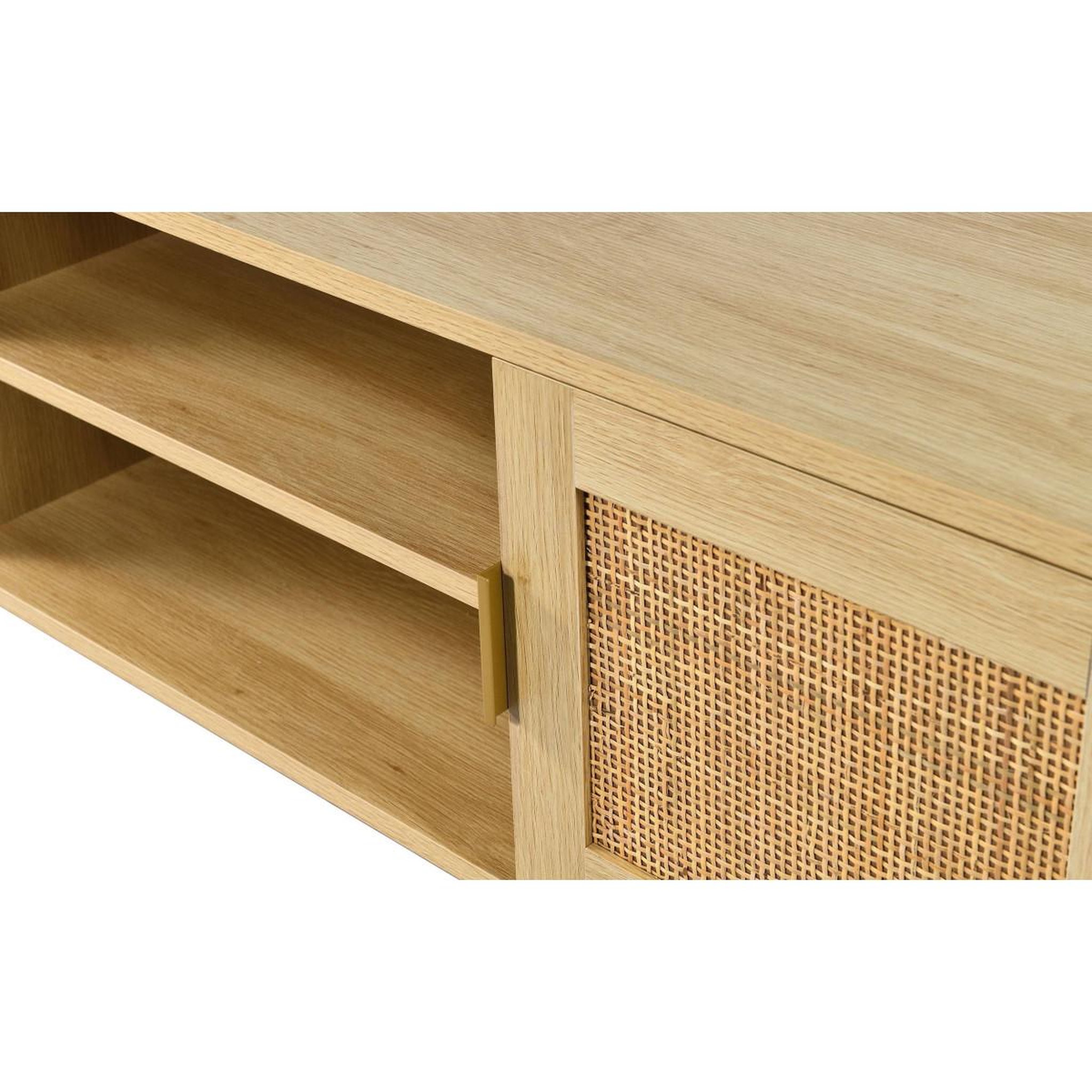 Voir la diapositive 6 : Paris Prix Meuble tv 2 portes  ibiza  120cm naturel