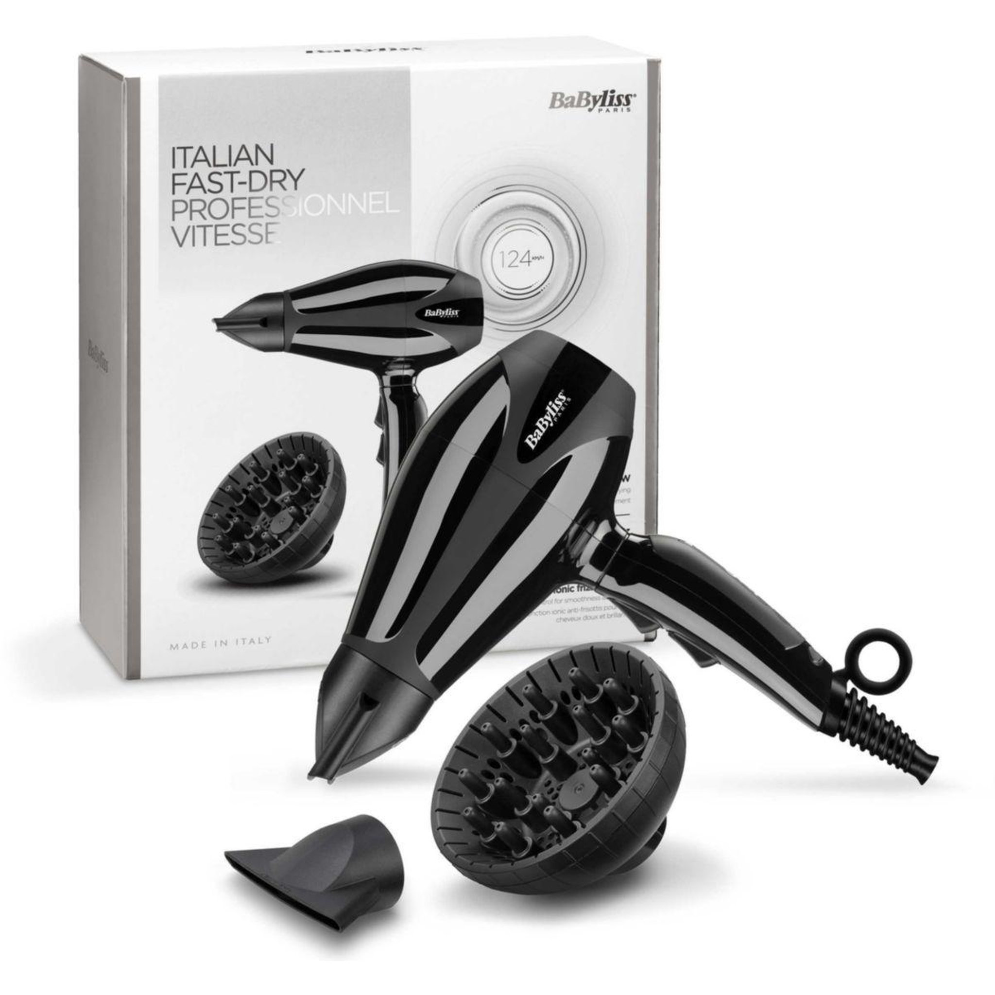 Voir la diapositive 3 : BABYLISS Sèche cheveux professionnel Compact Pro 2400 6715DE