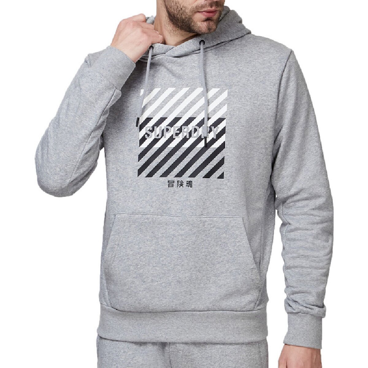 SUPERDRY Sweat capuche Gris Homme Superdry Core Sport pas cher