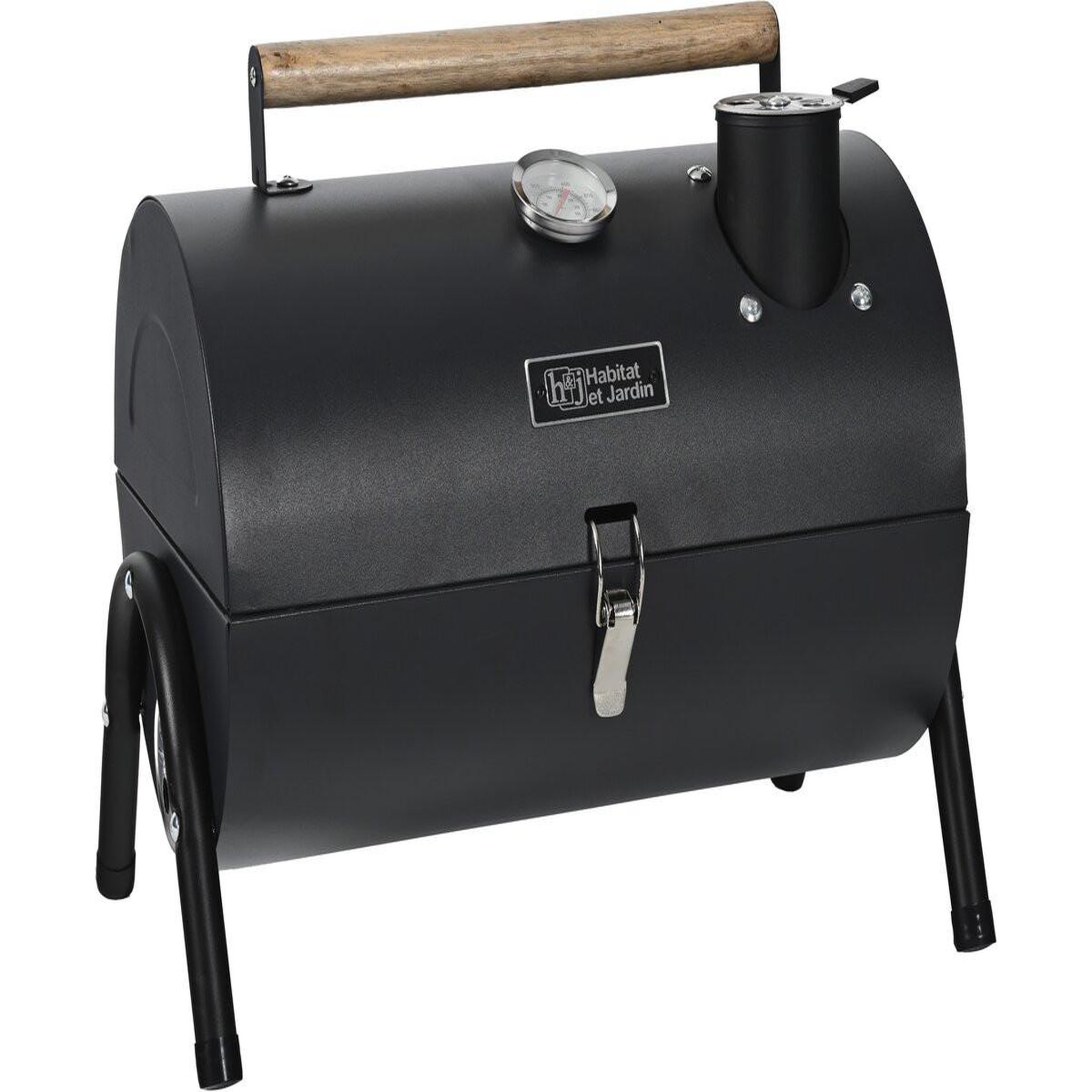 Habitat et Jardin Barbecue charbon de bois portable  captain  - 42 x 27 x 43 cm - noir