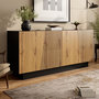 Voir la diapositive 4 : MERAX Buffet 4 porte(s) 0 tiroir(s) - 160 cm naturel panneau de particules
