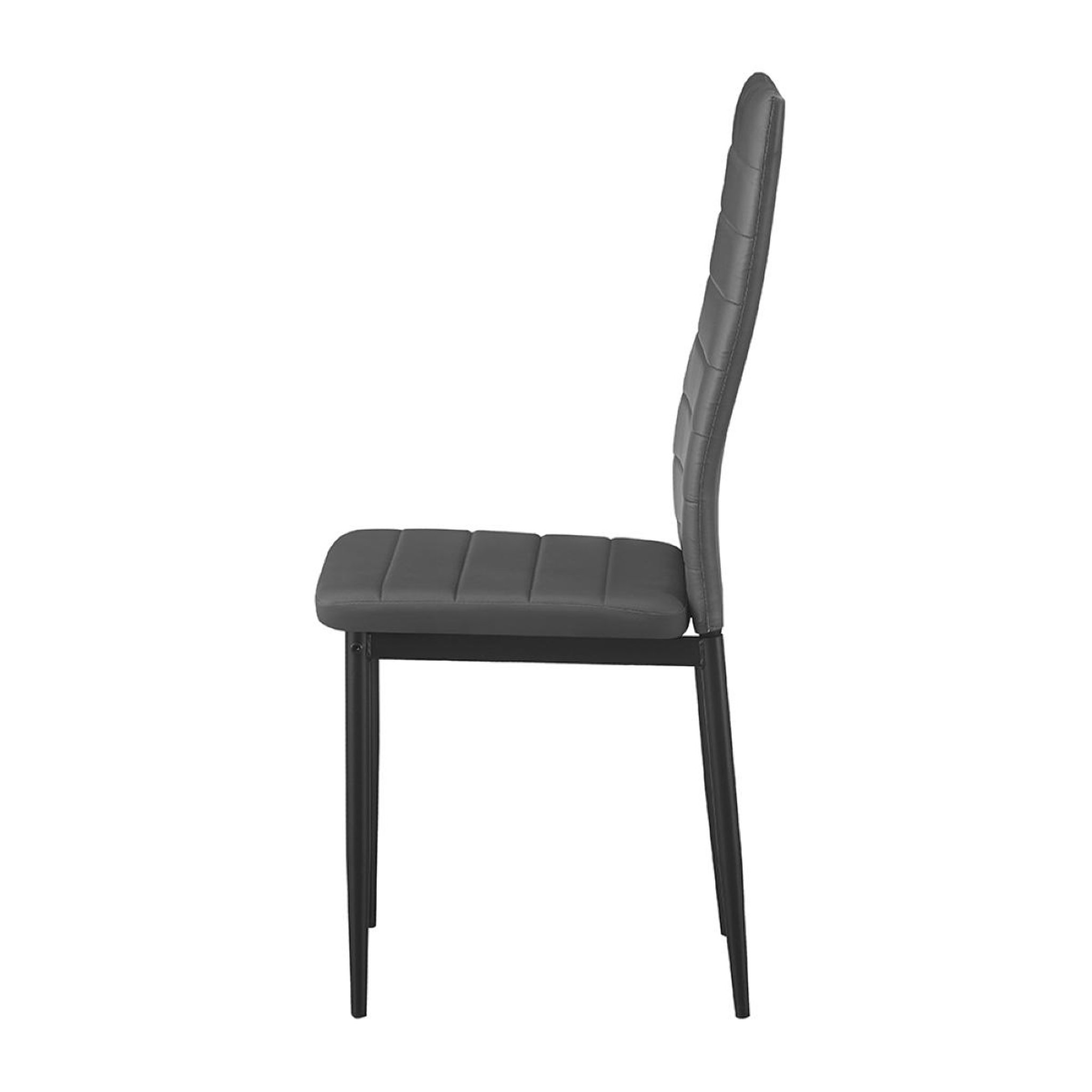 Voir la diapositive 5 : JLC KREATION Chaise moderne grise en pu oskar ( lot  de 4 )