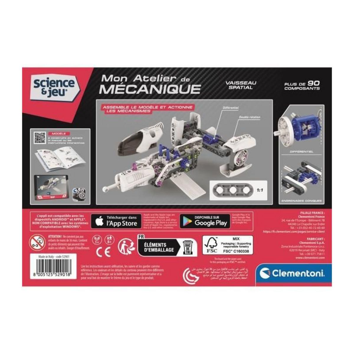 CLEMENTONI Jouet CLEMENTONI Vaisseau spatial multicolore