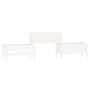Voir la diapositive 2 : VIDAXL Jardiniere Blanc 245,5x44x75 cm Bois massif de pin