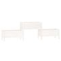 Voir la diapositive 2 : VIDAXL Jardiniere Blanc 245,5x44x75 cm Bois massif de pin